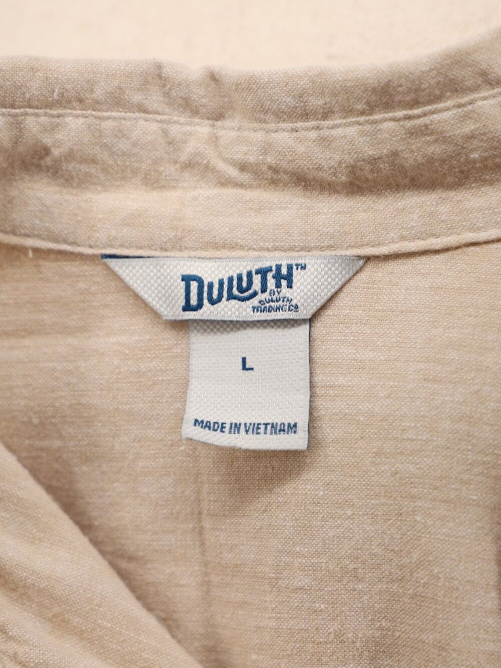 DULUTH TRADING CO. Women's Artisan Hemp Duster Shirt in Beige Size L - Picture 6 of 7
